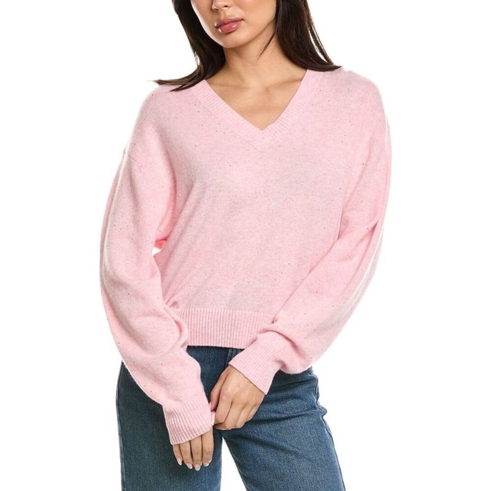 Brodie Cashmere Womens  Sparkle Mini 100% Cashmere Sweater